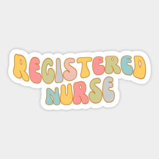 Colorful Registered Nurse Sticker